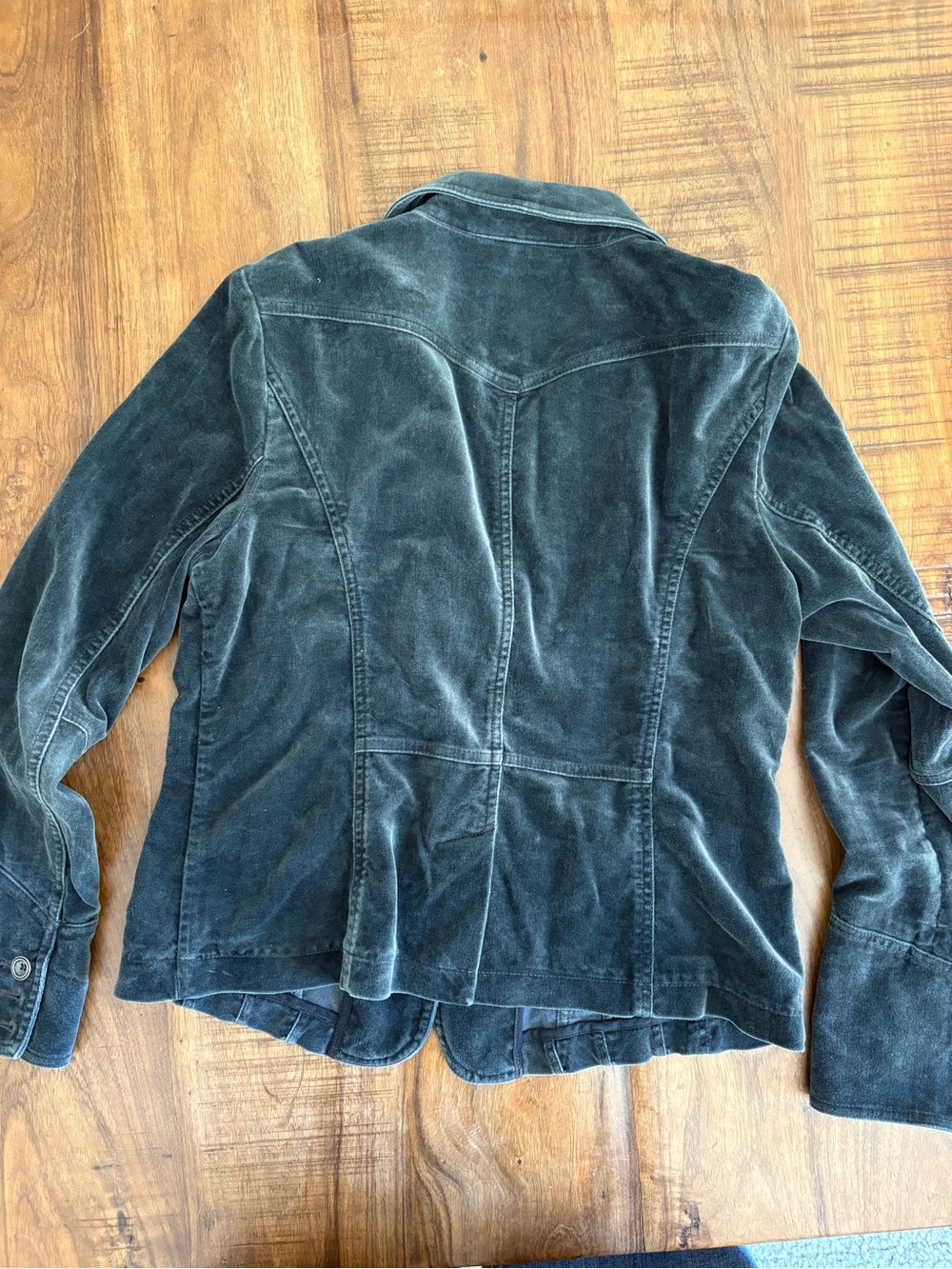 INC International Concepts Deep Gray-Blue Velvet Blazer Jacket - Picture 5 of 8